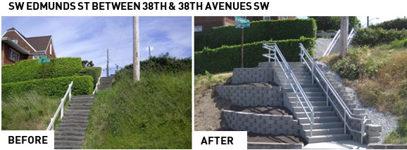 SW Edmunds st before and after photos