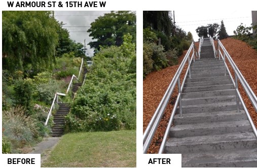 W Armour St & 15th ave W before and after photos