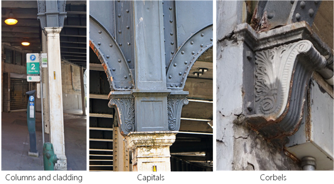 Historic features on the Yesler Way Bridge