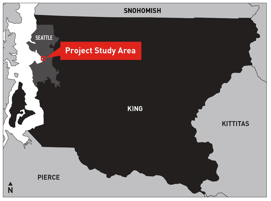 Map showing location of King County within Washington State.