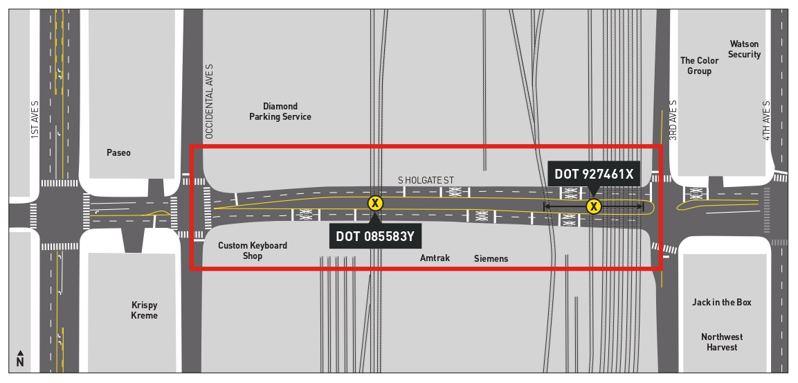 Zoomed in map of project area.