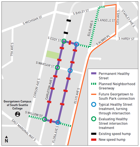 Map of the Georgetown Healthy Street Design