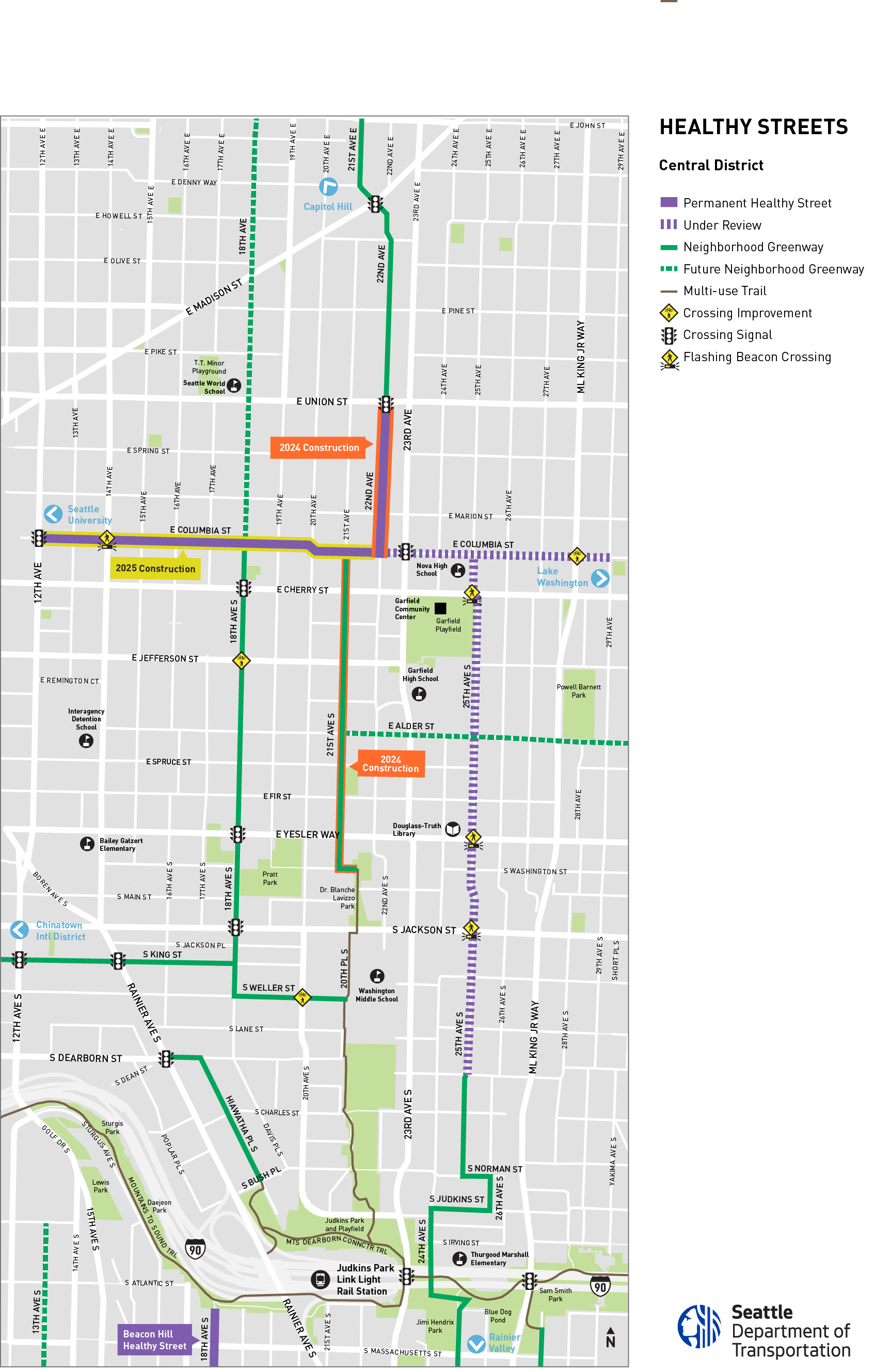 Central District Healthy Street Map