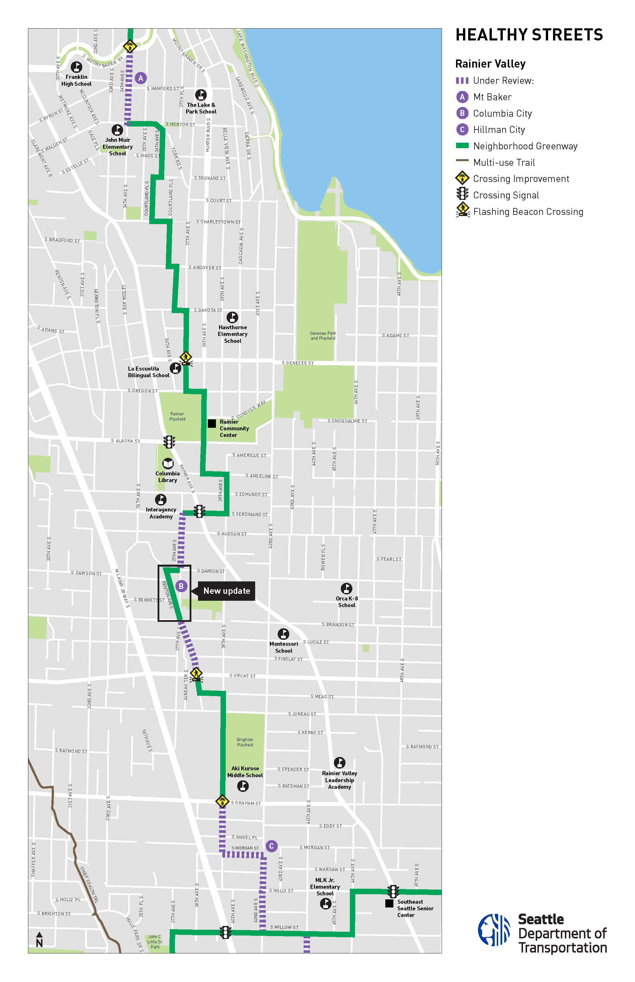 North Rainier Valley Healthy Street Project map