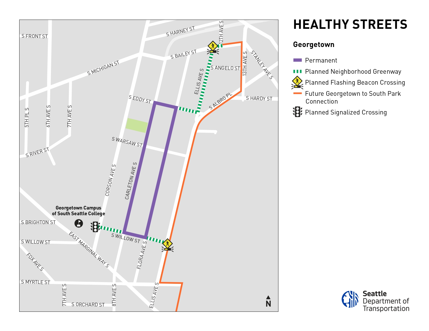 Georgetown Healthy Street Map