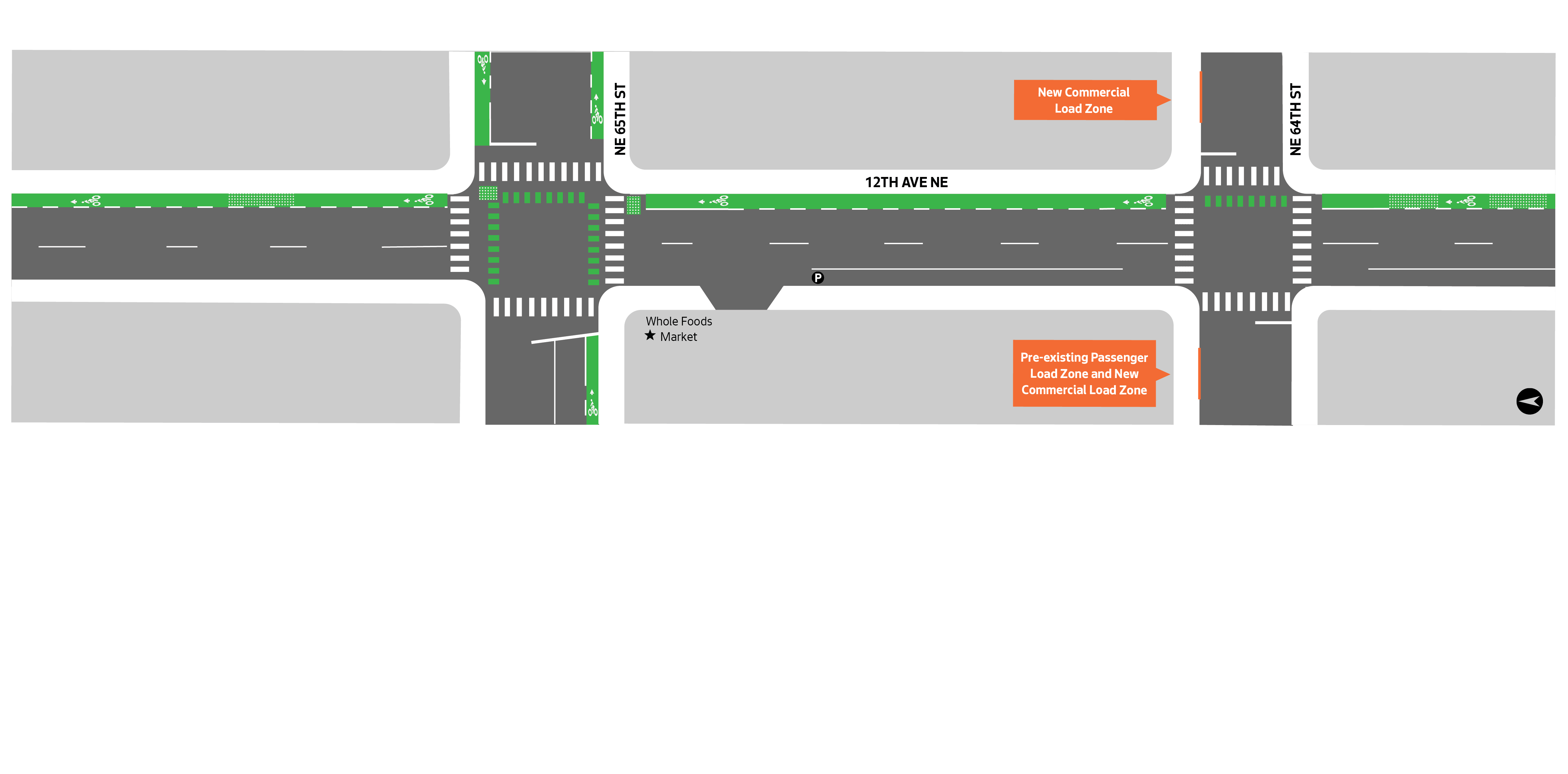 Project design on 12th Ave NE between NE 64th and NE 65th Sts