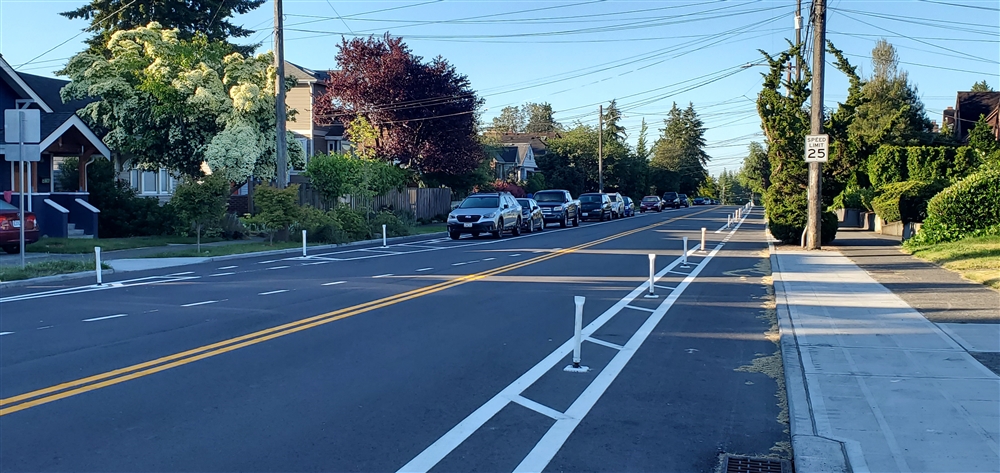 Protected bike lane