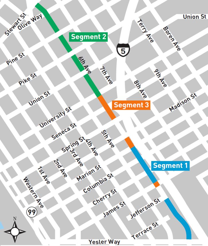 6th Ave project paving map