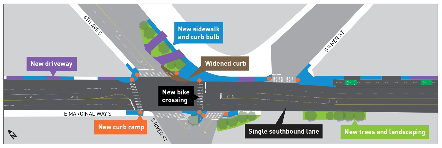East Marginal Way S around 4th Ave S