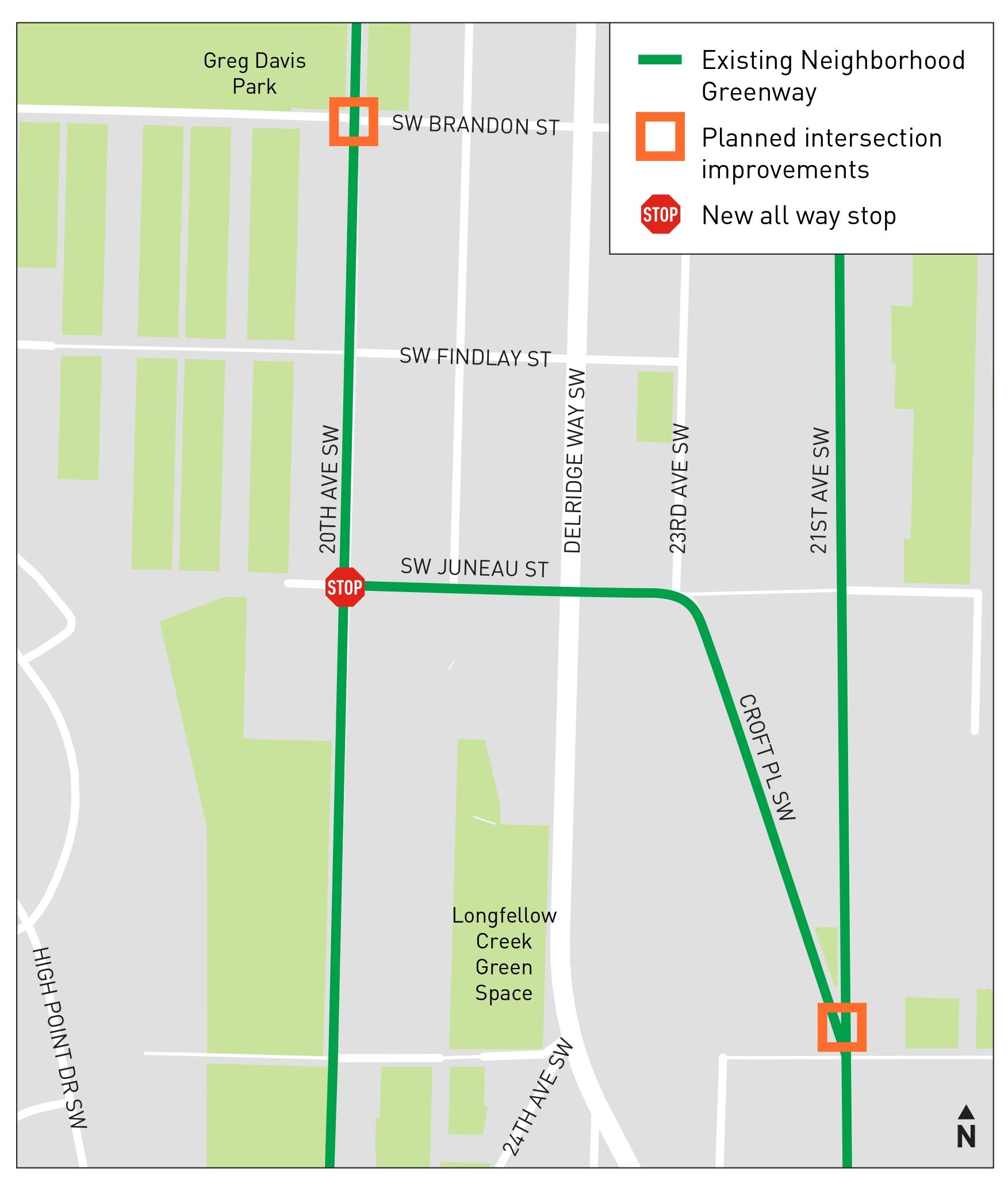 Image shows location of design elements on a map.