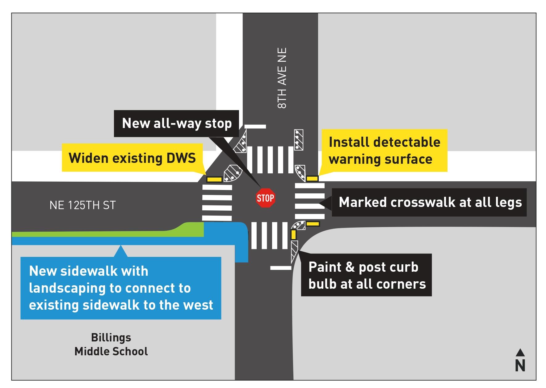 Image shows location of design elements on a map.