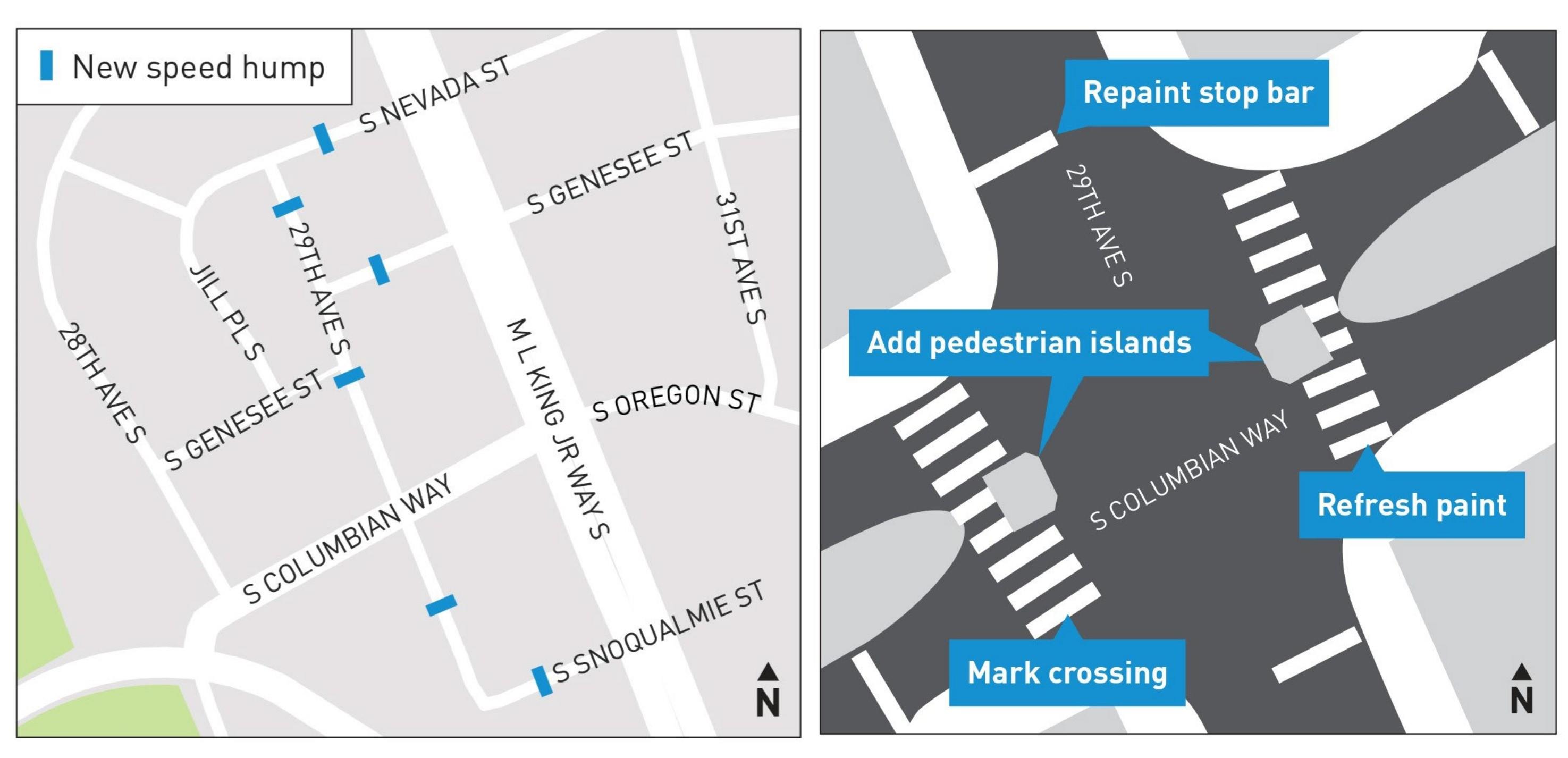 Image shows location of design elements on a map.