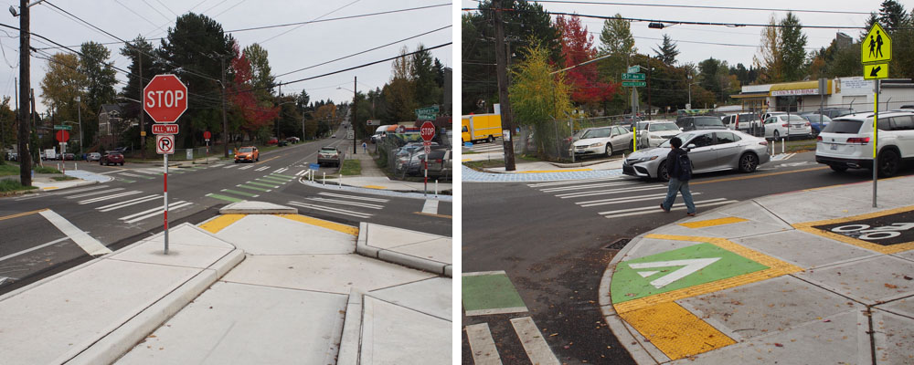 Bus stop and bike lane improvements on 51st Ave S south of S Roxbury St 