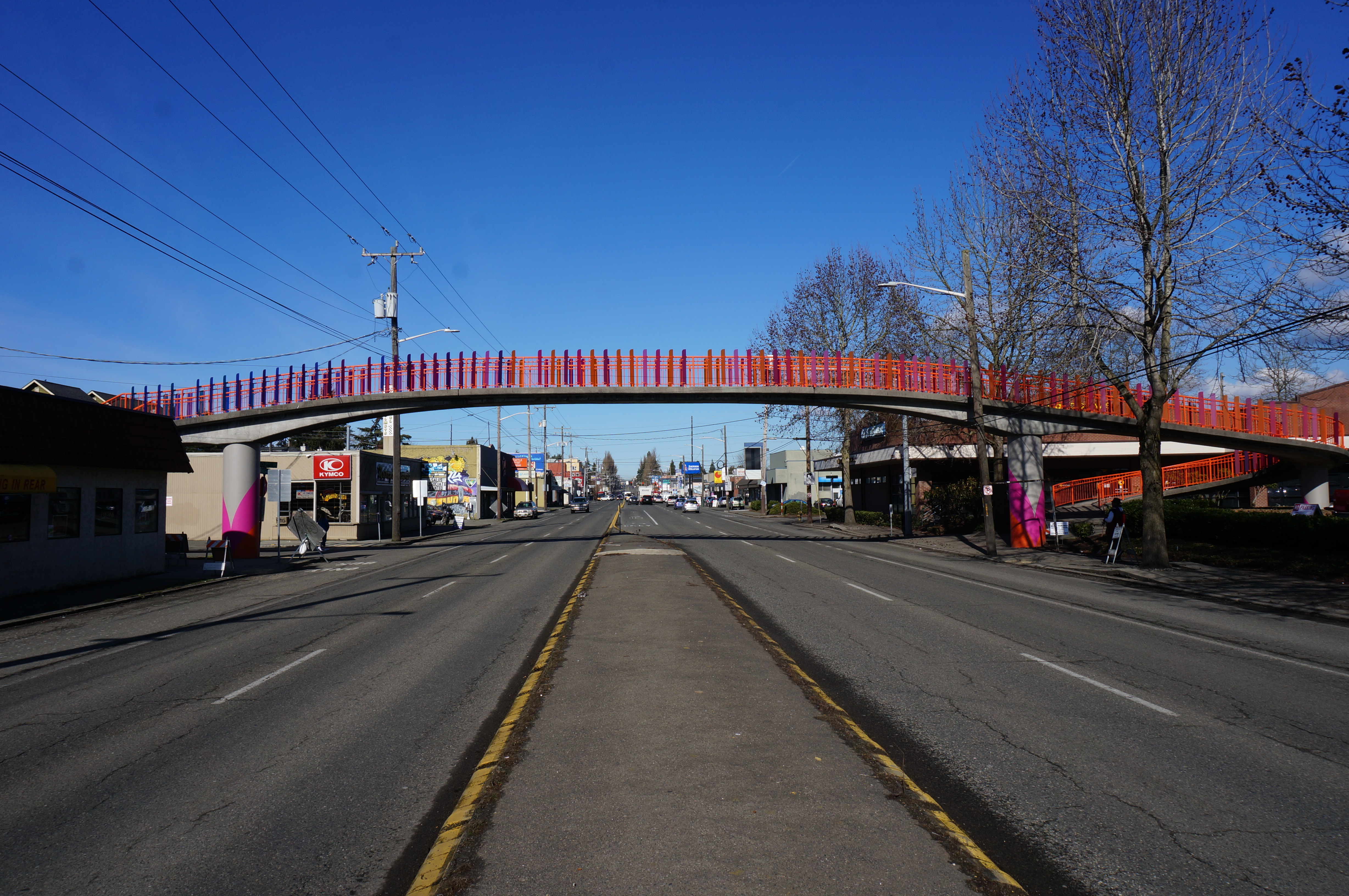 Aurora Bridge after art installation