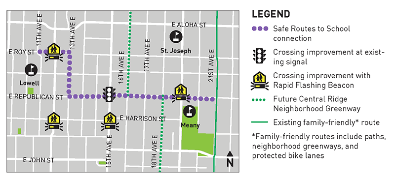 Selected route map