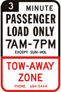 Passenger Load/Unload Zone sign