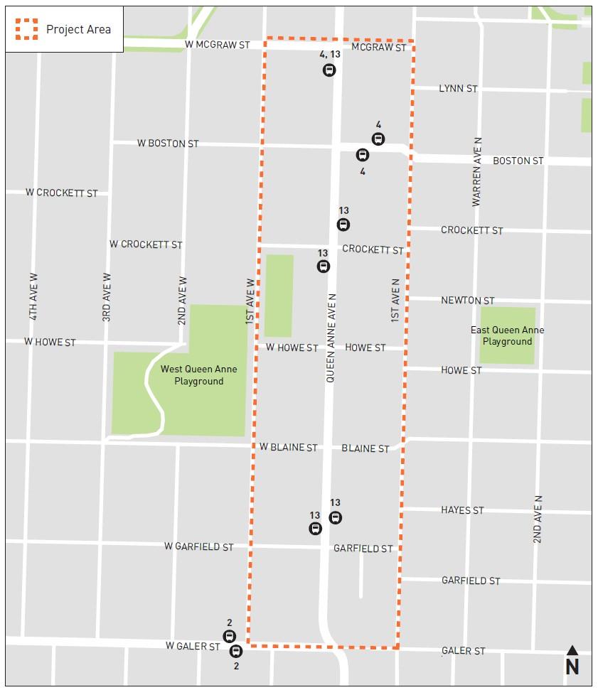 Queen Anne Ave N Parking Study Area - 2026