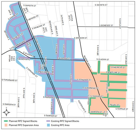 Columbia City RPZ map