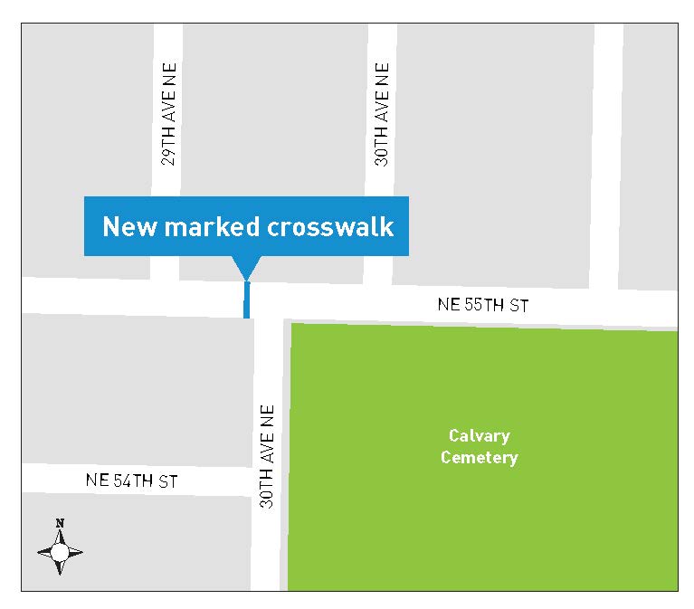 30th Ave North and Northeast 55th Street crossing upgrade map