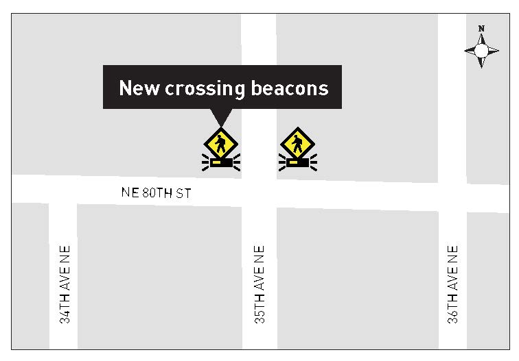 35th Ave Northeast and Northeast 80th Street crossing upgrade map