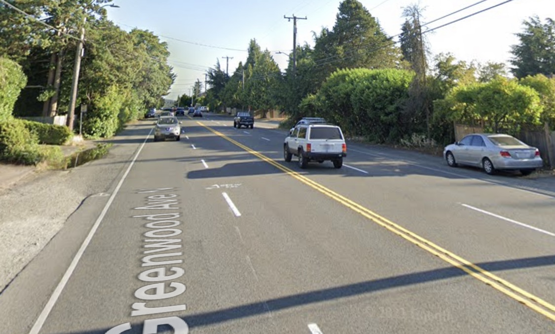 Current pedestrian conditions along Greenwood Ave N