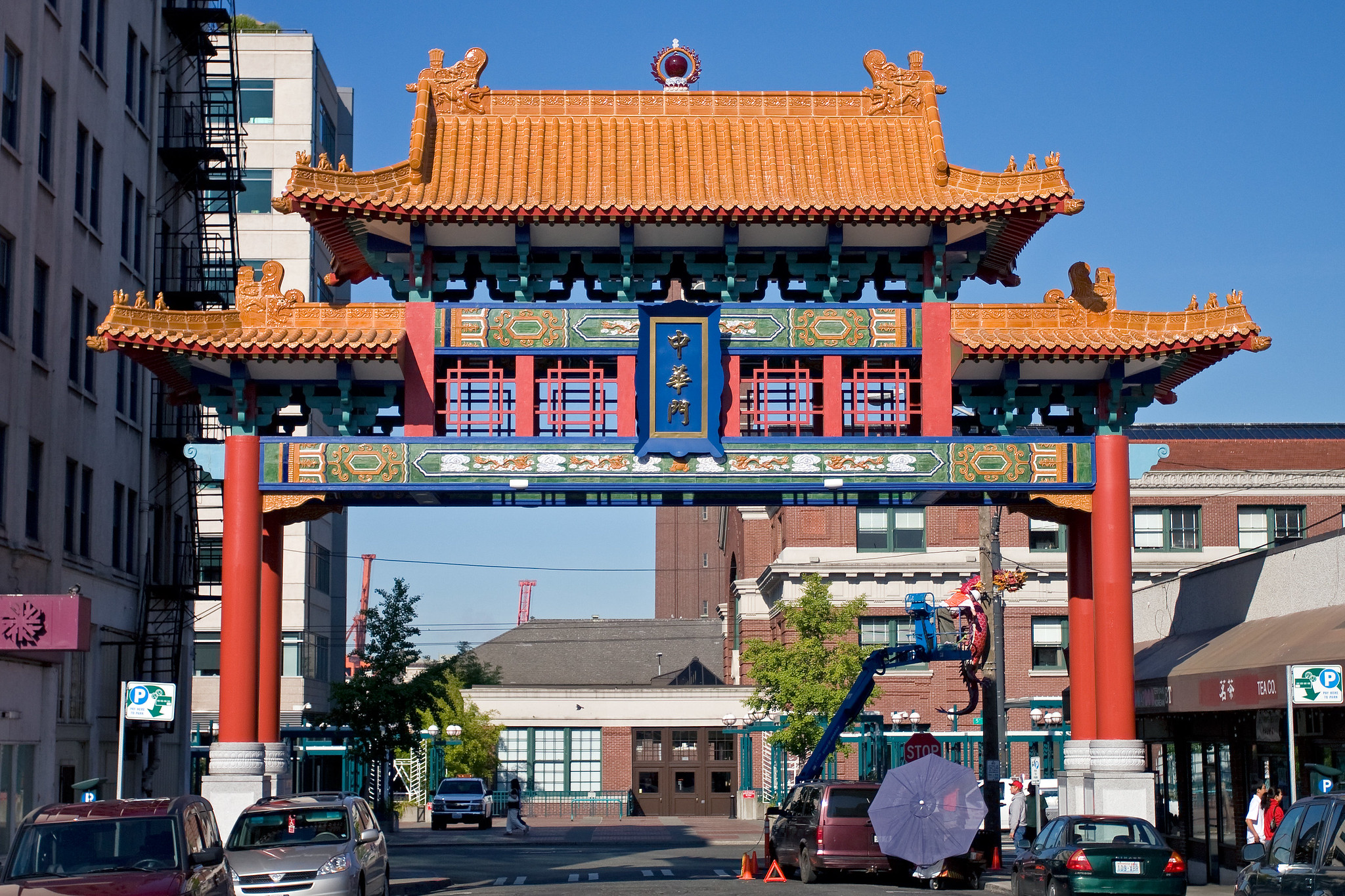 The Chinatown Gate. Photo credit to the Seattle Department of Neighborhoods.