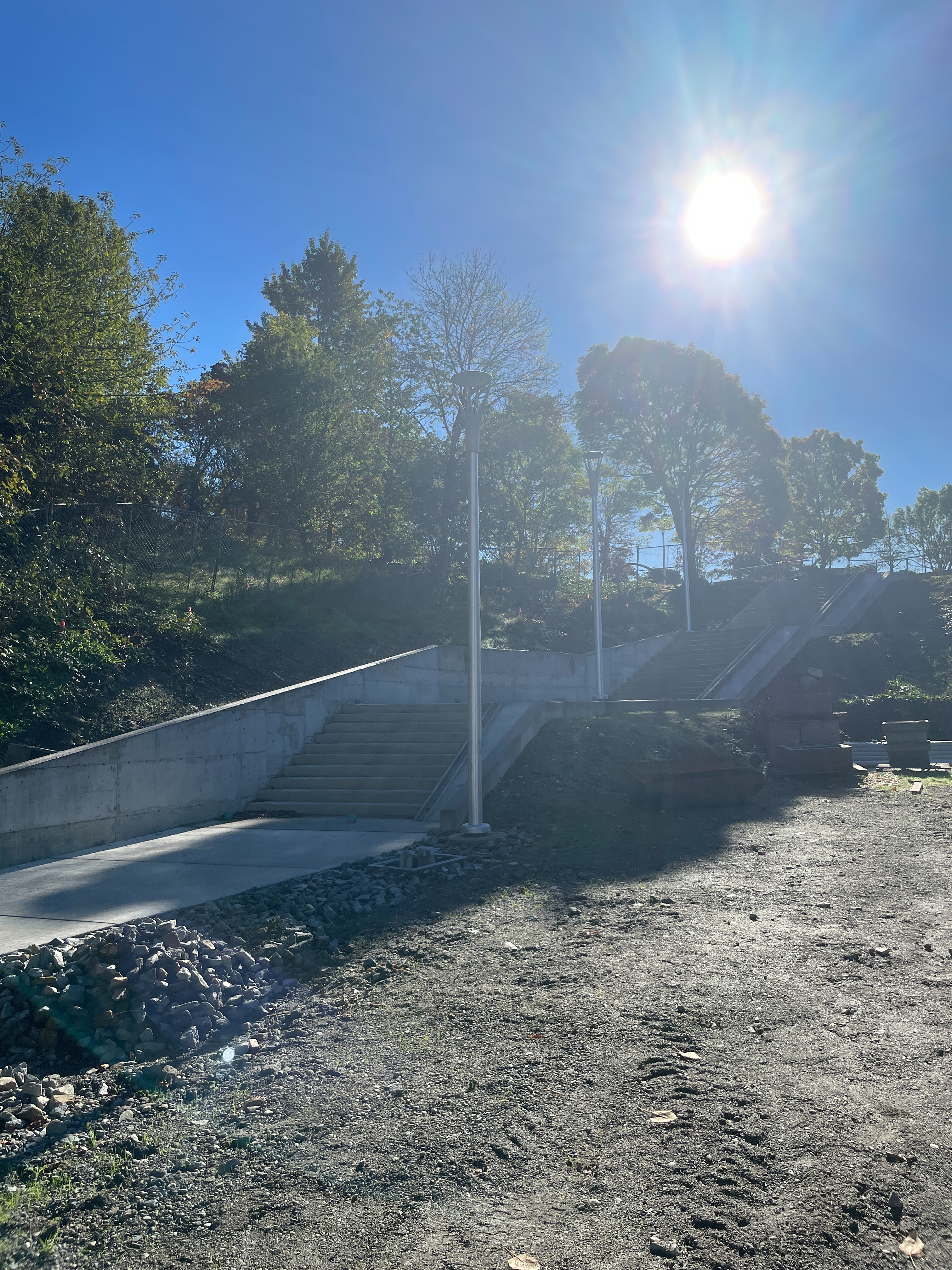 The Hiawatha Place Staircase, from the side and from Hiawatha Pl South