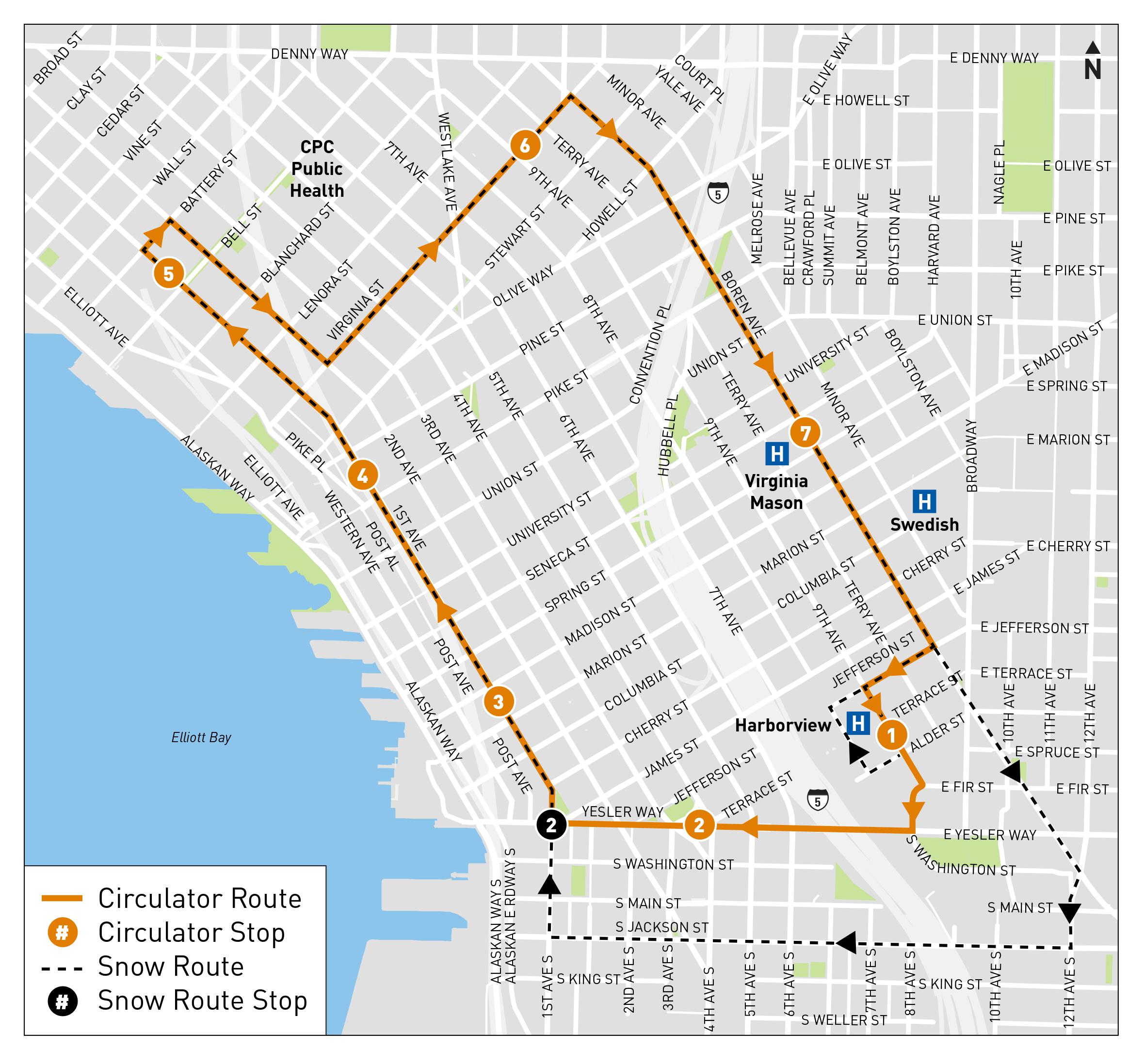 Downtown Circulator Path Map