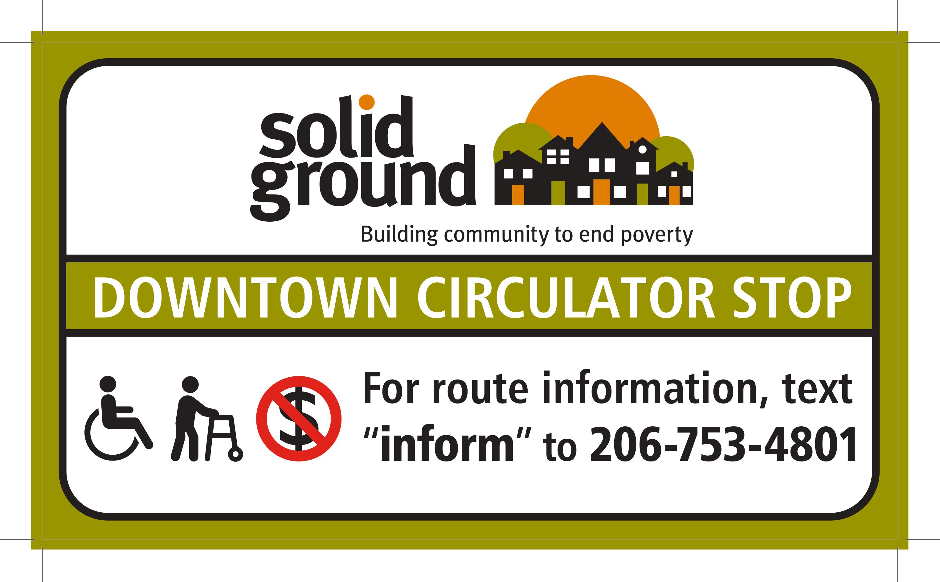 Circulator Stop Sign - text "inform" to <a href=