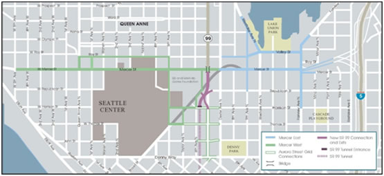 Map of Mercer Corridor