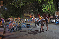 Residents enjoying the People Street on Pike.