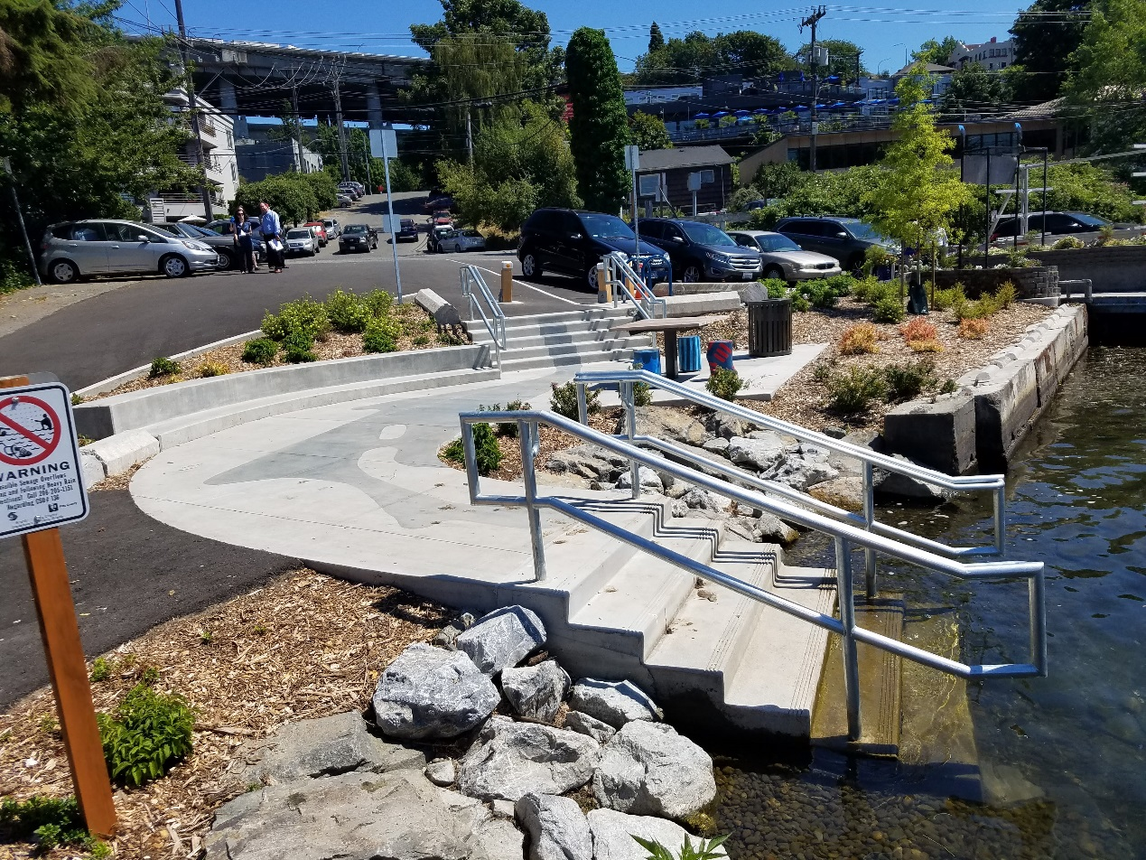 A paved Shoreline Street End