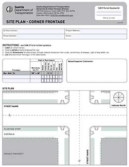 Site Plan Corner Frontage