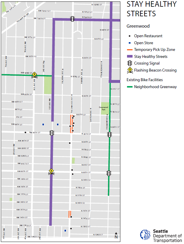 Map of Greenwood Stay Healthy Street