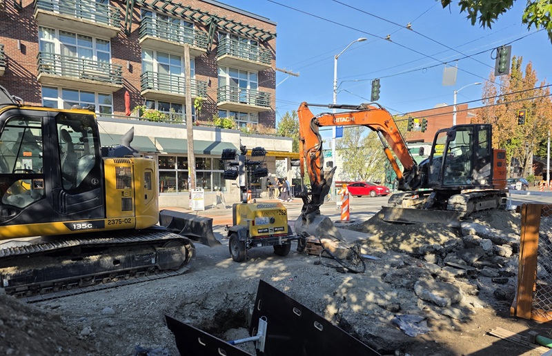 Construction on Eastlake Ave E