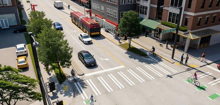 Image shows a realistic rendering of the final project at Eastlake Ave E and E Lynn St