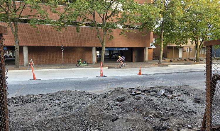 Image shows where we are working to build the new street along Eastlake Ave E between E Lynn St and E Louisa St. 