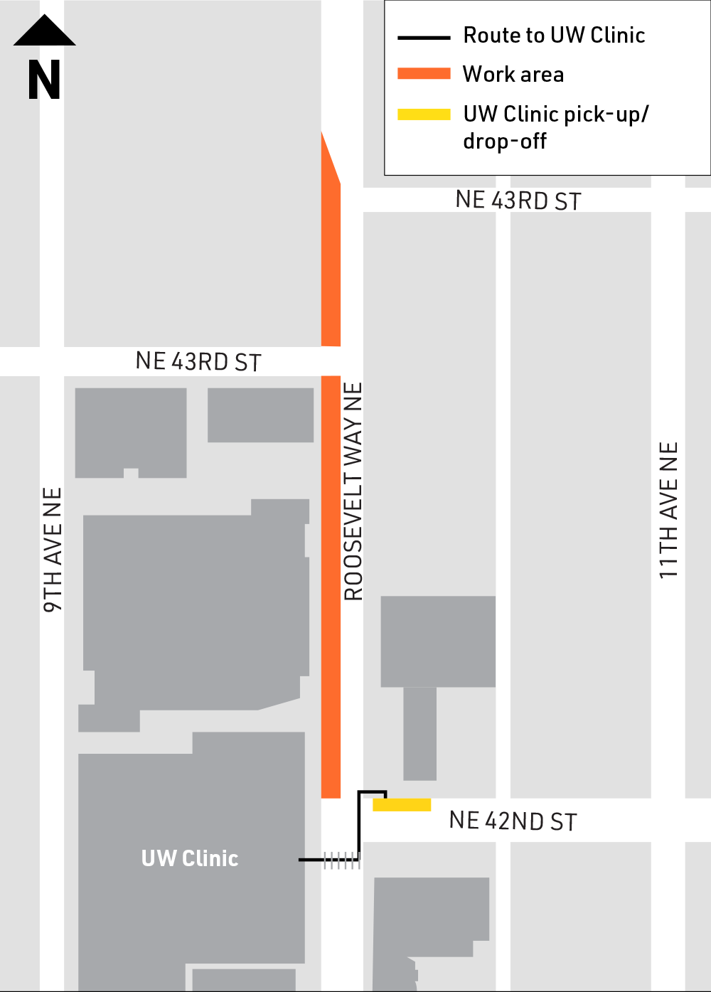 Map shows slight change to UW Shuttle stop
