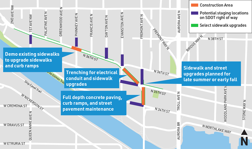 Map of the Fremont Staging Area