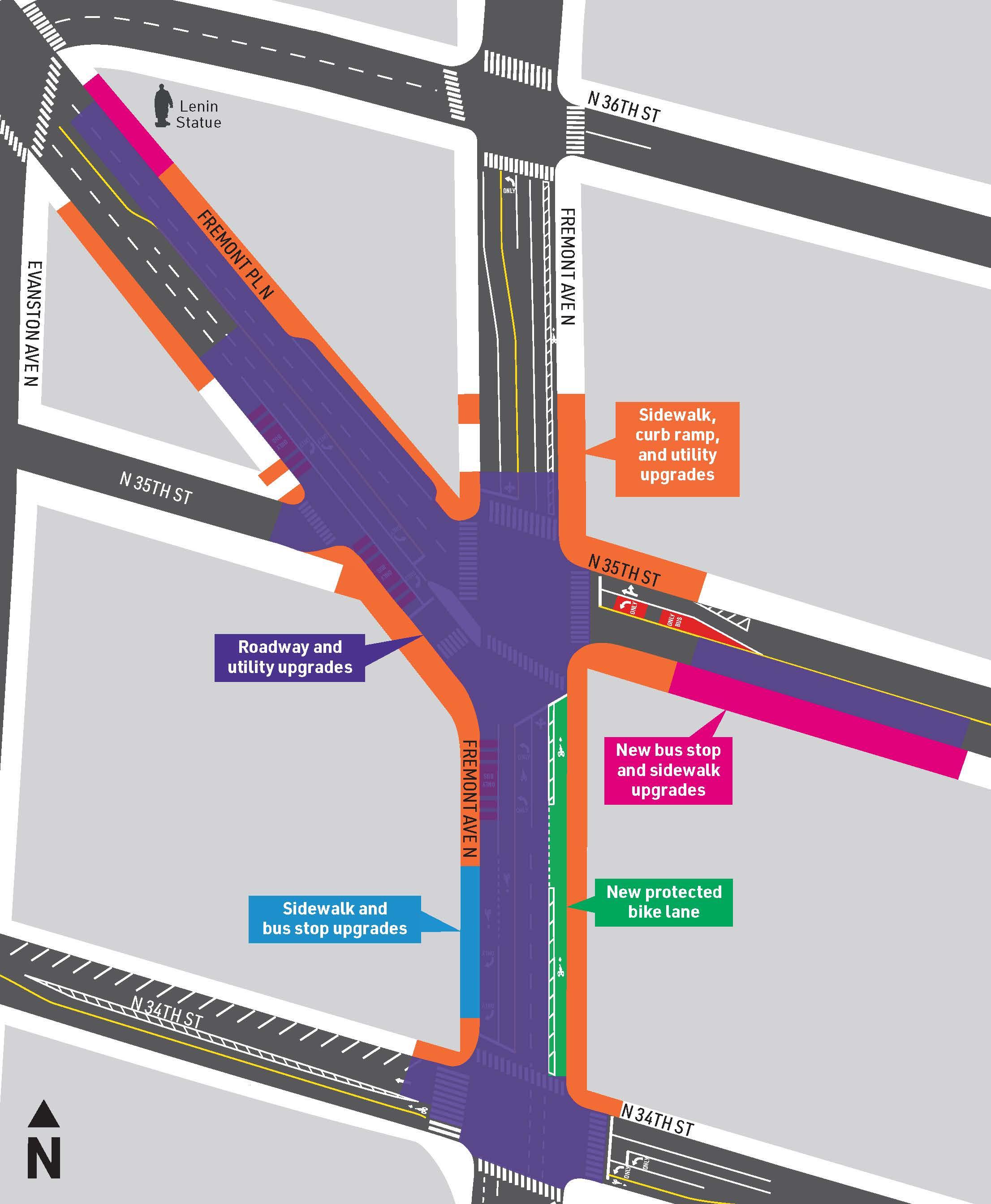 Fremont Ave Construction Map