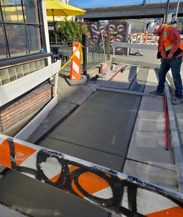 Sidewalk repairs Leary Way