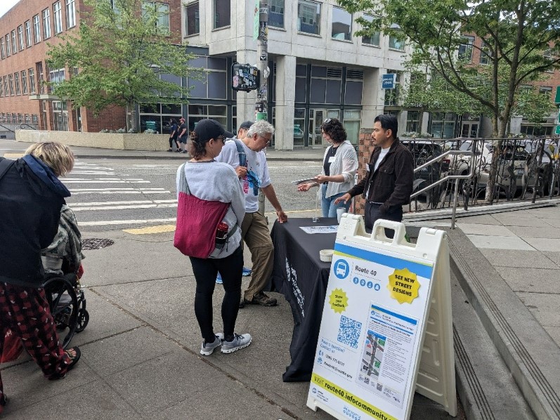 Tabling outreach event June 2023 in Fremont. 