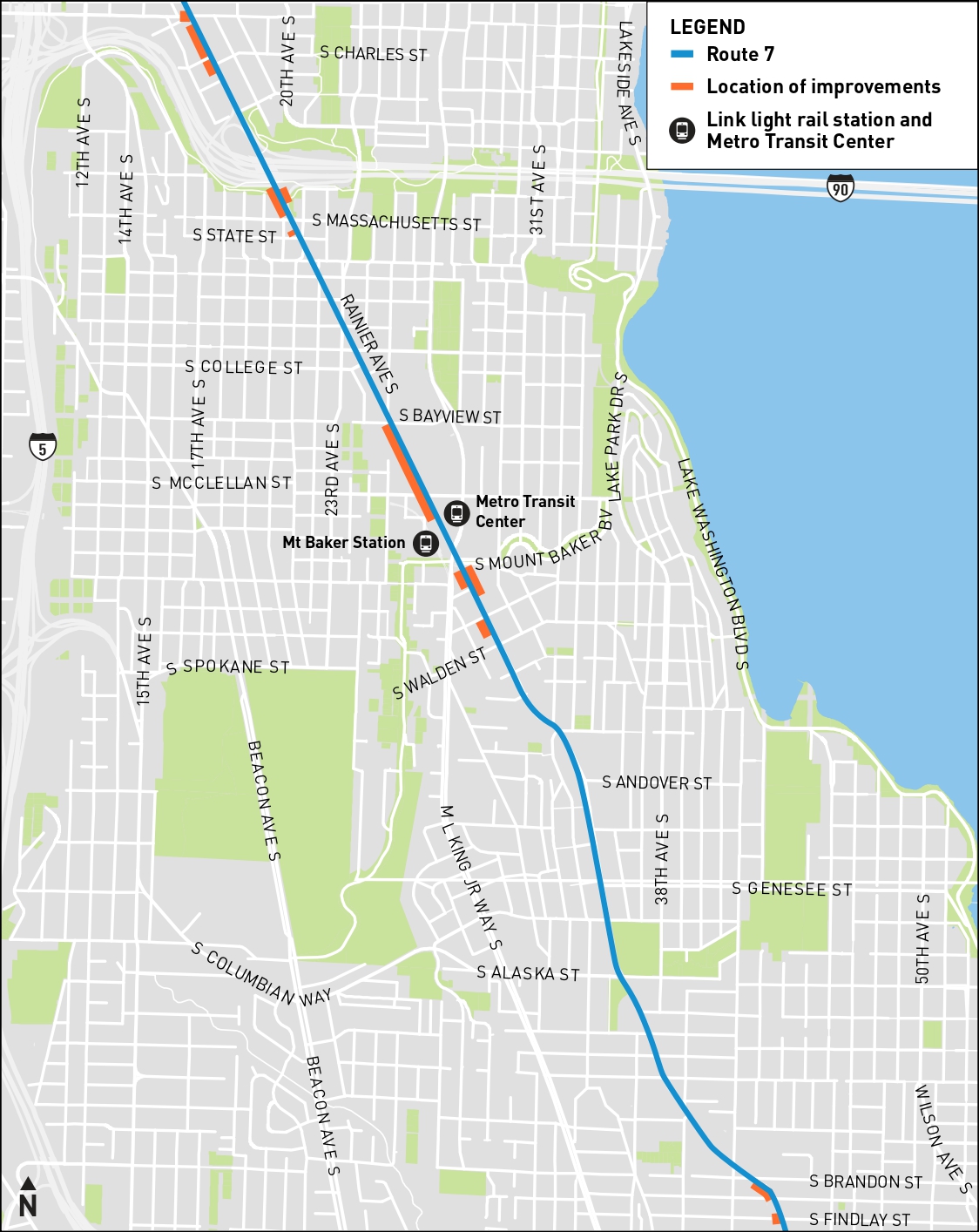 Route 7 Transit-Plus Project  Map