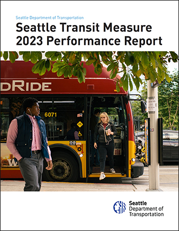 The cover of the Seattle Transit Measure 2023 Performance Report