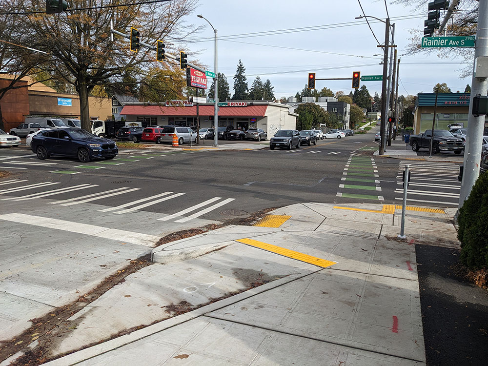 Improvements at Rainier Ave S and S Walden St. 