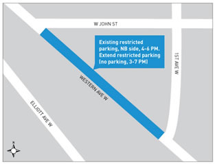 Map of existing restricted parking