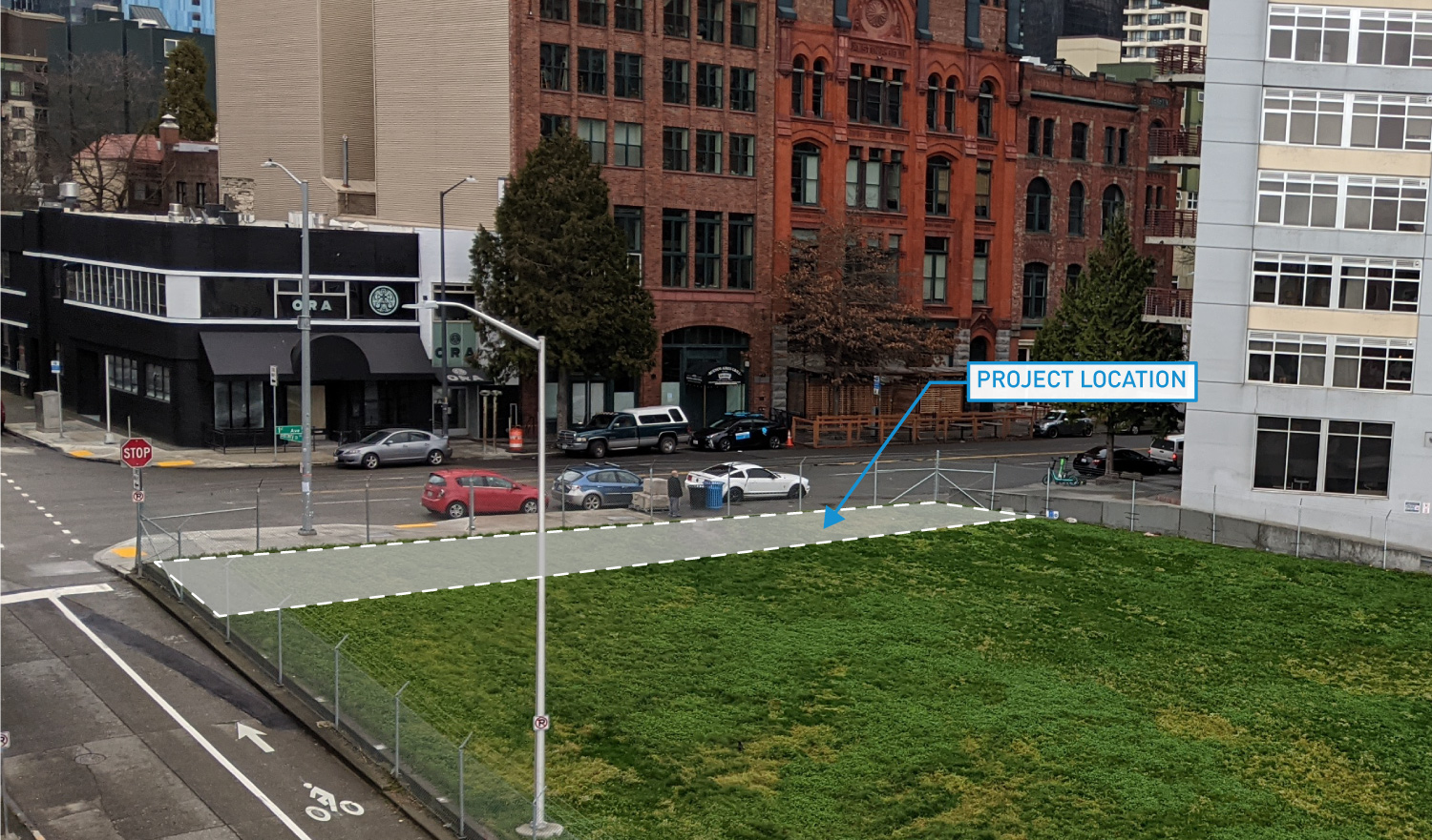 Aerial photo of site