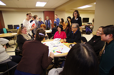 Community members taking part in a public engagement session.