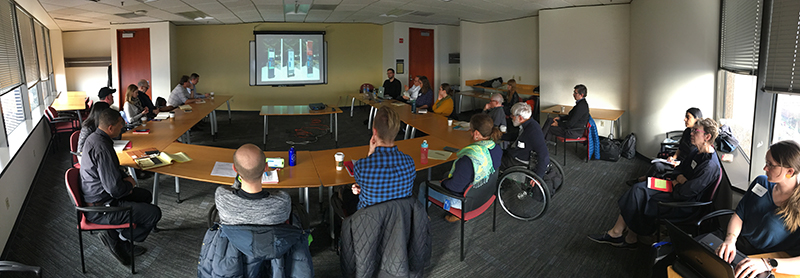 Participants taking part of an engagement meeting.