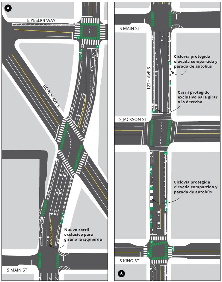 Diagrama de dise&ntilde;o del proyecto de seguridad de la 12.&ordf; Avenida Sur &ndash; Fase 2